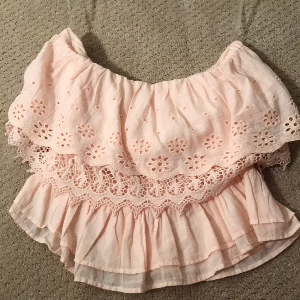 American Eagle Light pink strapless top